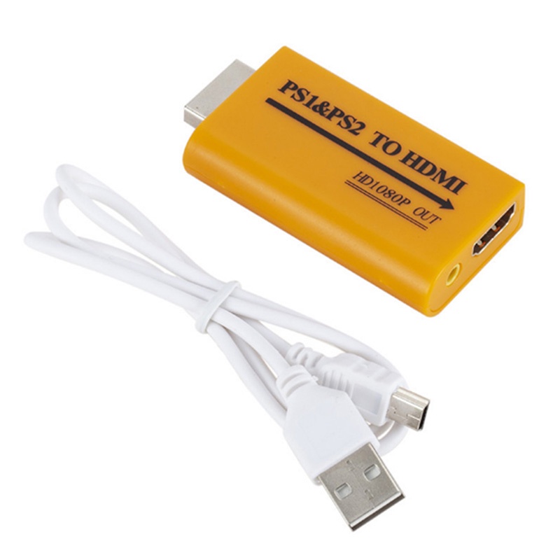 (LUCKID) Adapter Konverter 1080P HD PS1 / PS2 Ke HDMI Audio Video Untuk HDTV