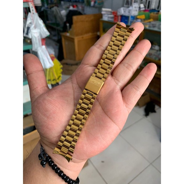 Strap Tali Jam Tangan Rante Gold mido 20MM