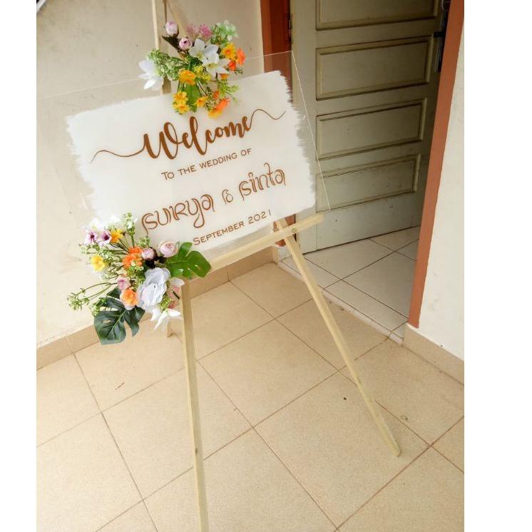 

タ 100cmX45cm STANDING KAYU JATI BLANDA / TRIPOD/ PENYANGGA AKRILIK //DVJP0 Paling Popular
