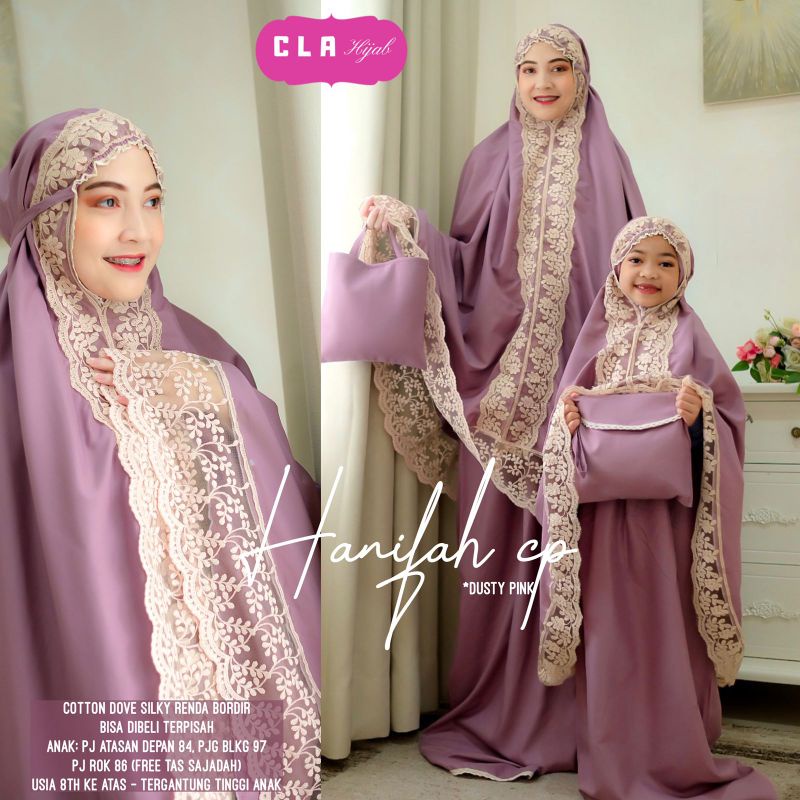 Mukena ibu dan anak renda Hanifah fashion solo recommended high quality