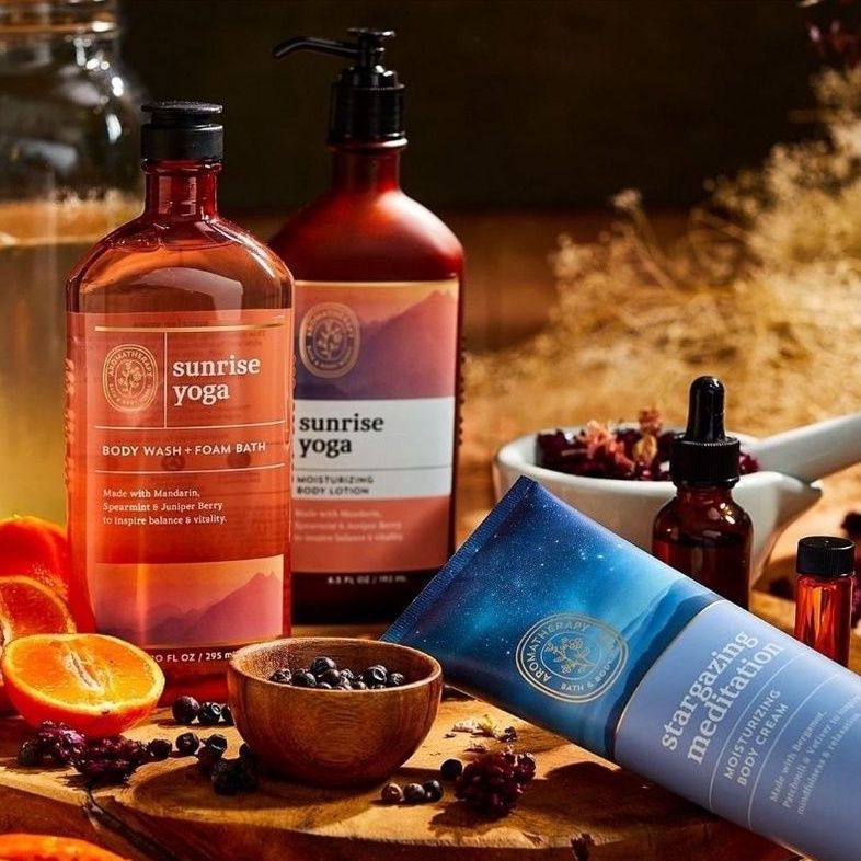 BATH AND BODY WORKS BBW SUNRISE YOGA MANDARIN SPEARMINT JUNIPER BERRY SERIES BODY MIST BODY CREAM BODY LOTION BODY WASH SHOWER GEL WALLFLOWER SCENTPORTABLE POCKETBAC BODY SCRUB DEEP CLEANSING SOAP PILLOWMIST ROOMSPRAY LUXURY BATH GENTLE FOAMING GENTLE GEL