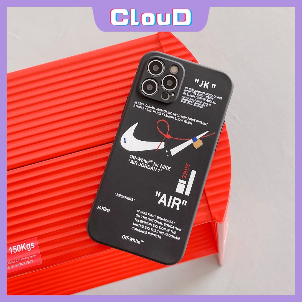 Soft Case TPU Motif Off-white Untuk iPhone XR X XS Max 7plus 11 12 13 Pro Max 6 6s 7 8 Plus SE 2020