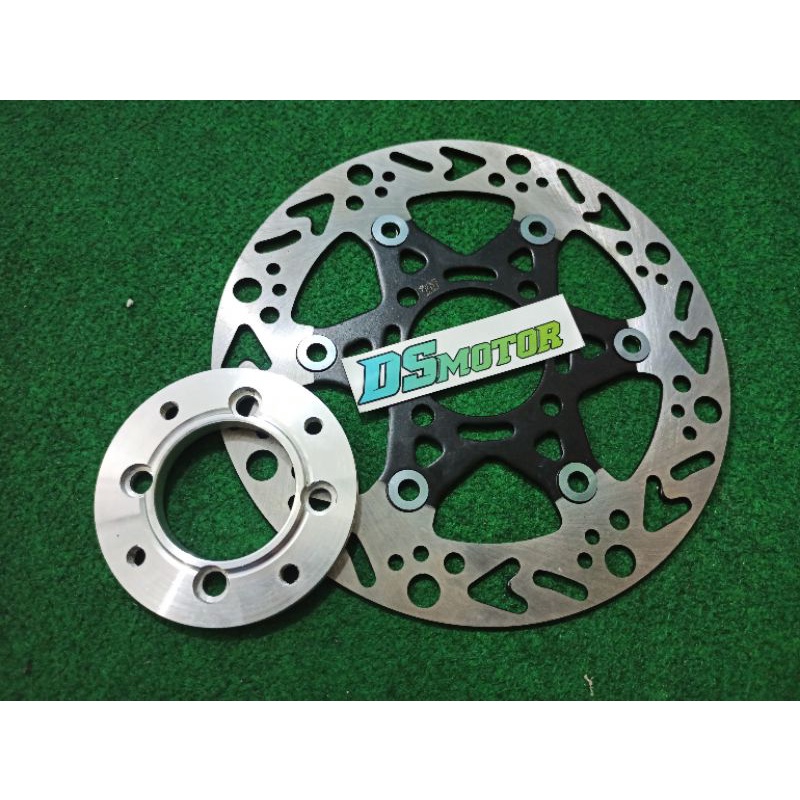 disc piringan cakram depan belakang  set adaptor untuk shogun satria 2tak satriaR SatriaRU hiu lumba