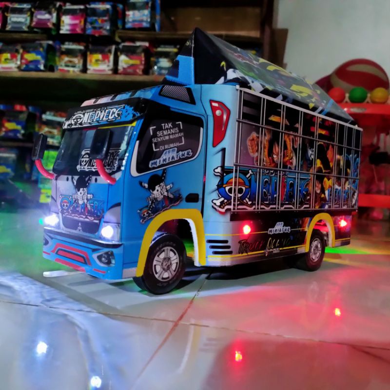 Miniatur Truk Oleng Kayu Mainan Anak Mobil Remote Control Motive (OP)Kekinian Terbaru