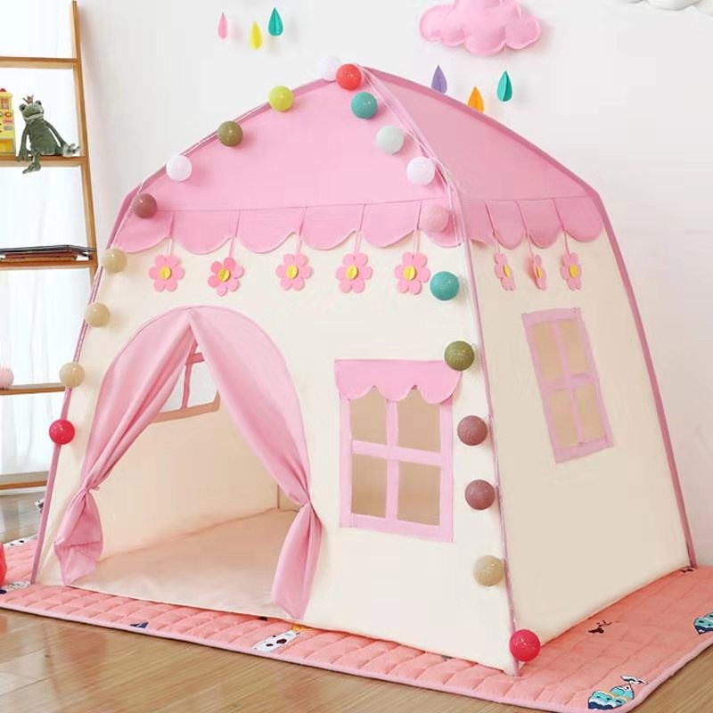 Tenda Mahkota Anak Bermain Camping Indoor Outdoor Tenda Camping Anak tenda Praktis Tenda Anak Model / Rumah Tenda Bermain Princess Castle / Tenda Castle Jumbo