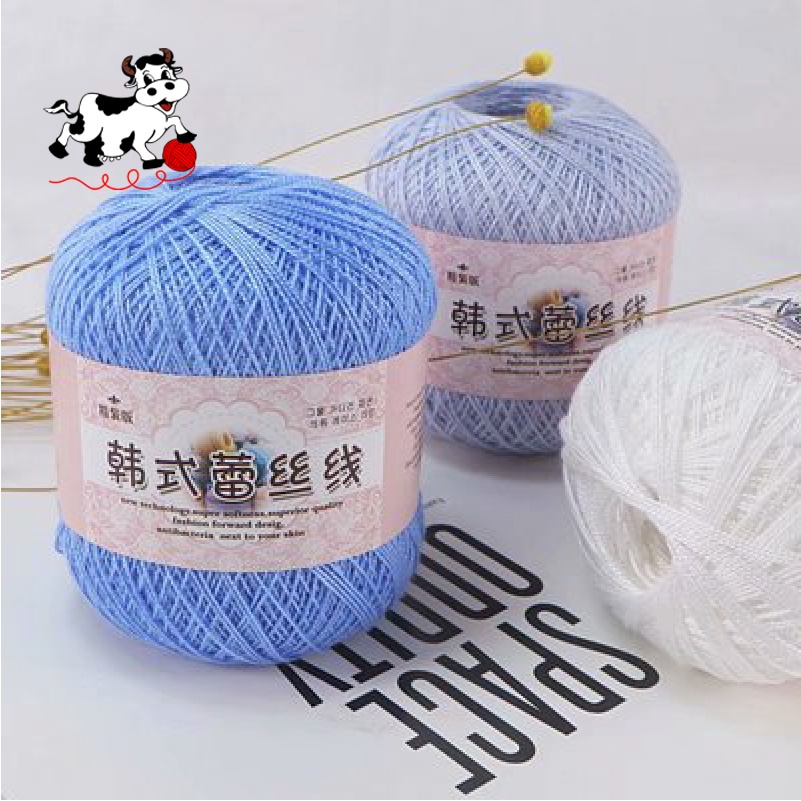 Renda Benang 2 ply 50g DIY Renda Benang Crochet Benang 100% Katun Benang Rajutan Tangan