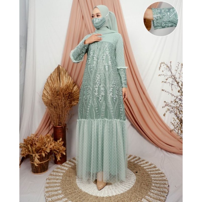 Gamis ratu kebaya/gamis pesta/gamis modern/gamis muslim