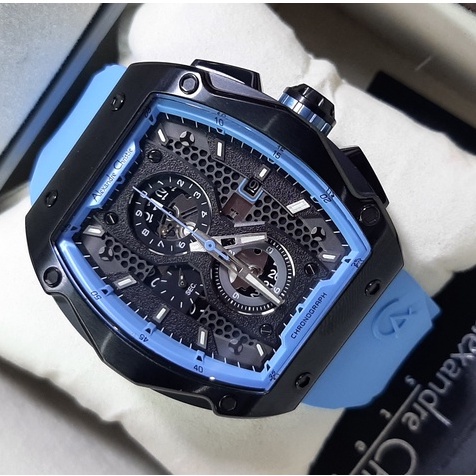 Jam Tangan Alexandre Christie AC 6608 MC Light Blue Black