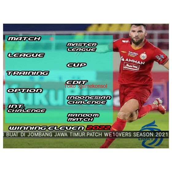 Winning Eleven 2022 - We 2022 plus BRI Liga 1 - kaset ps2