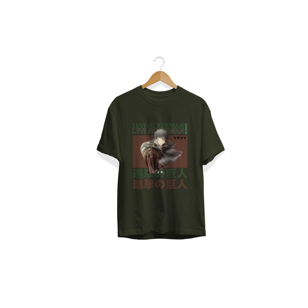 BAJU KAOS DISTRO ANIME LEVI ACKERMAN  SHINGEKI NO KYOJIN ATTACK ON TITAN