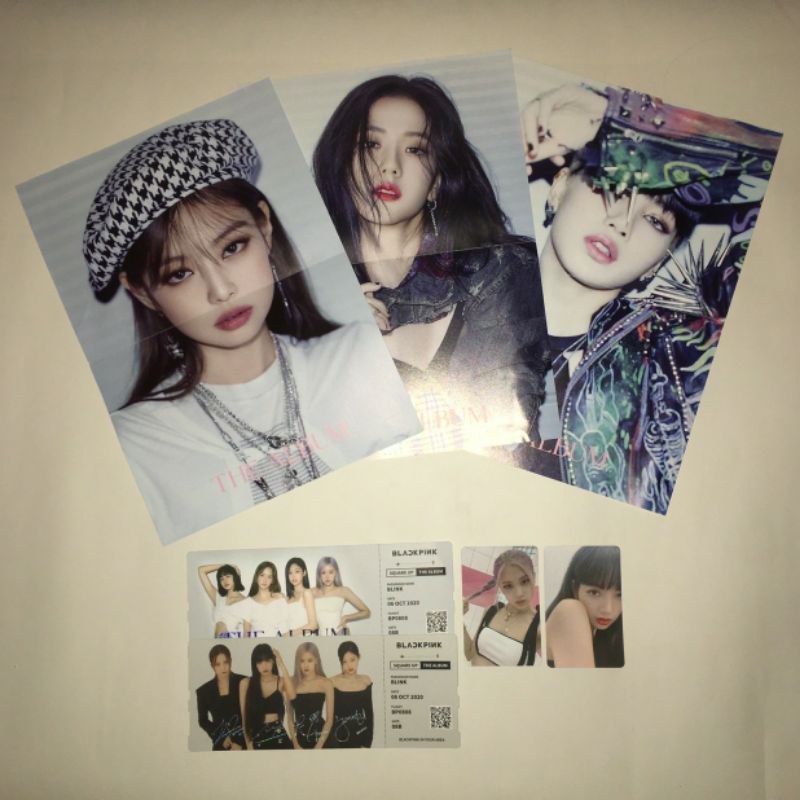BLACKPINK KTOWN BENEFIT JENNIE JISOO LISA ROSE POSTER PHOTOCARD TICKET