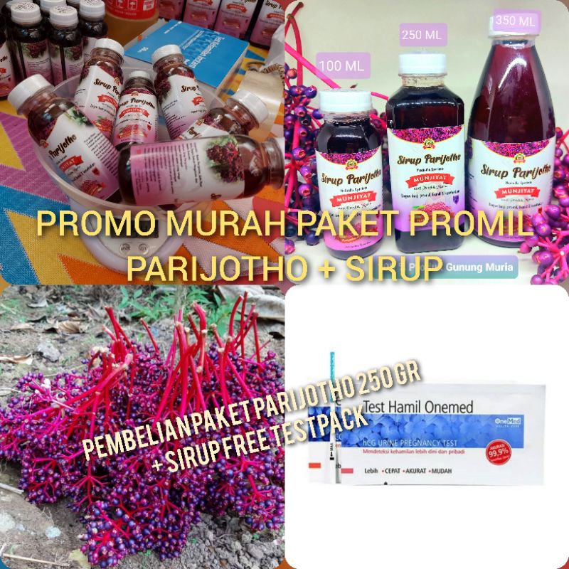 PAKET MURAH PROMIL PARIJOTO, SIRUP PARIJOTHO MUNJIYAT 100 % ASLI PRODUK MURIA