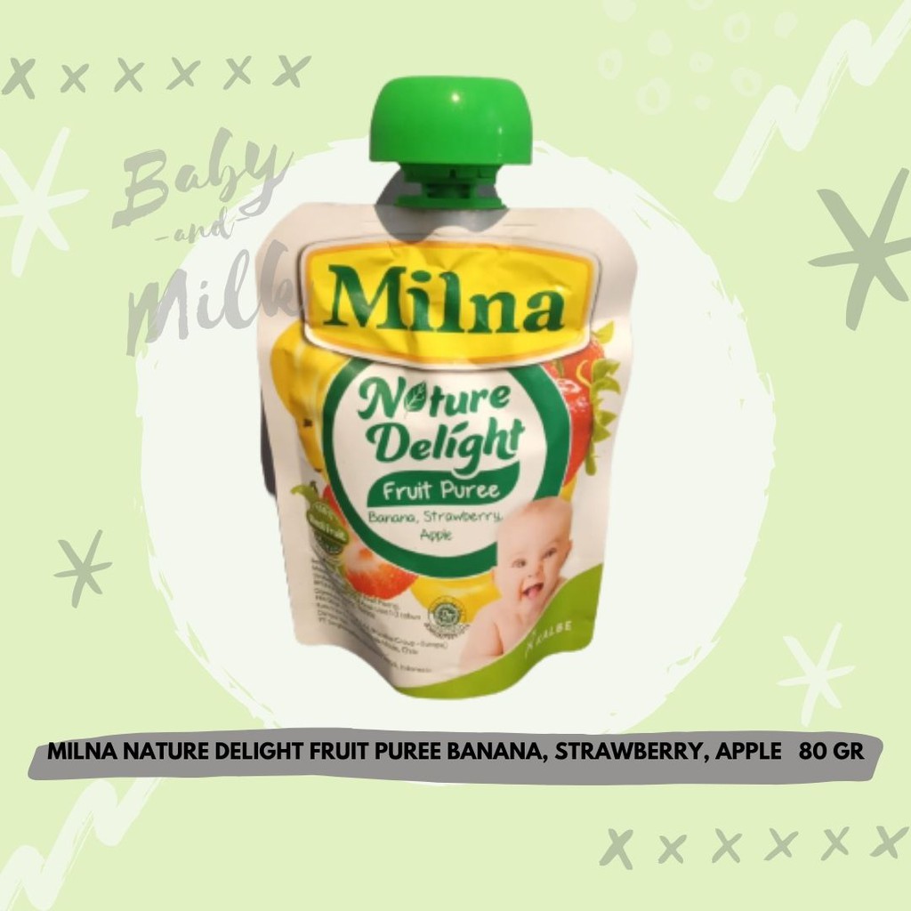 Milna Nature Delight Fruit Pure 80 Gr Pure Buah Murni Shopee Indonesia