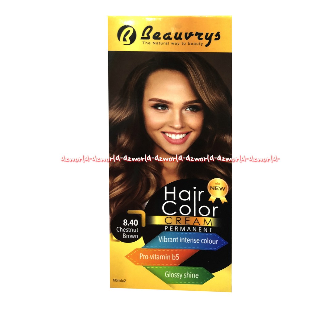 Beauvrys 2.8 Blue Black Chesnut 5.78 Spendid Purple Pewarna Rambut Hitam Chestnut Brown