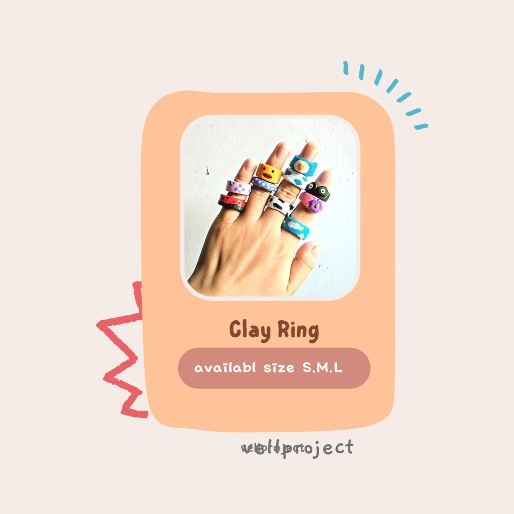 Clay Ring / Cincin clay karakter