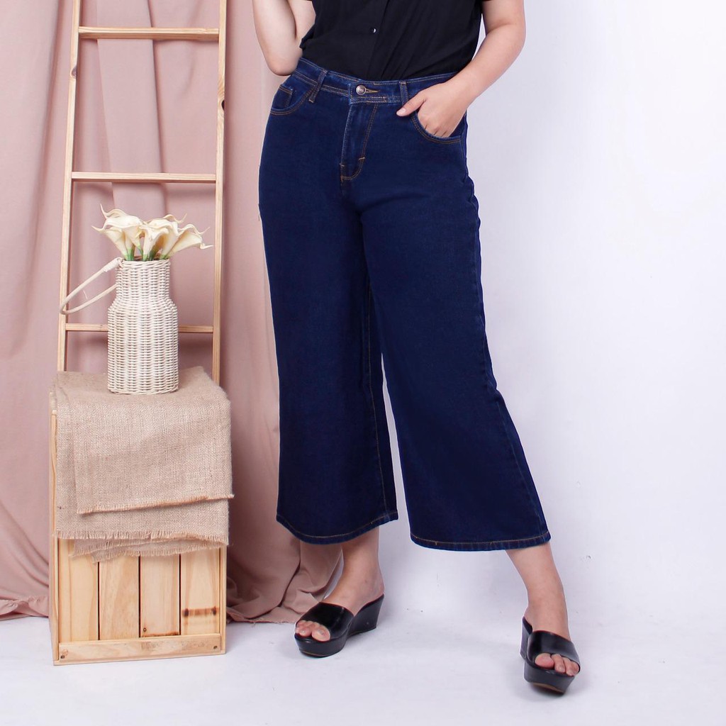 Kulot Jeans Dark Blue Jumbo