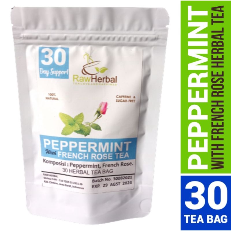 Peppermint French Rose Tea : Peppermint With French Rose Isi 30 Tea Bag