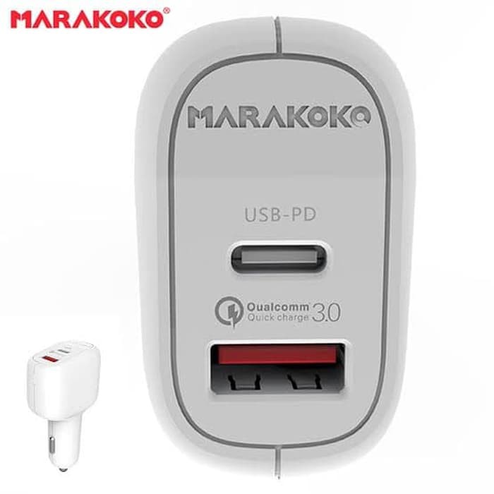 Marakoko 42 WATT 3.0 Quick Car Charger Type C PD Car Charger