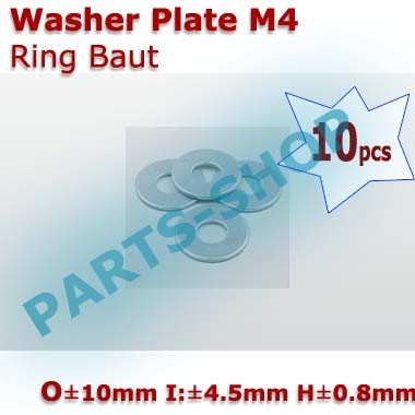 10pcs Ring Bulat Baut M4 Spacer baud 4mm