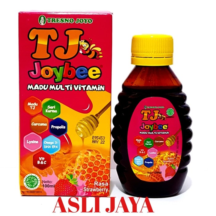 

TJ JOYBEE (MADU MULTIVITAMIN) 100ML - RASA STRAWBERRY PRODUK NYATA AMPUHNYA