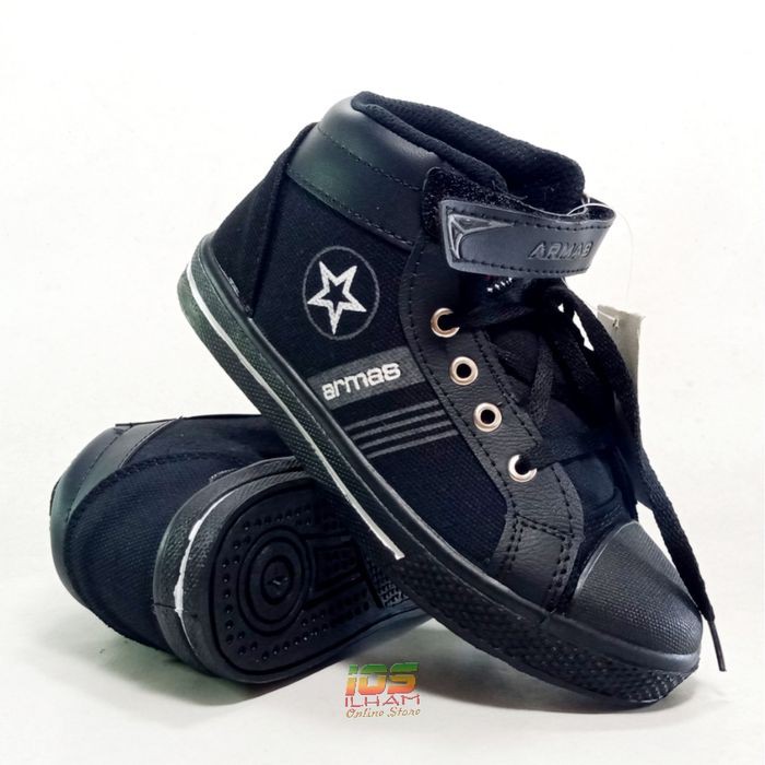 Sepatu Anak Sekolah Boot Armas ARY Size 34-37 HItam