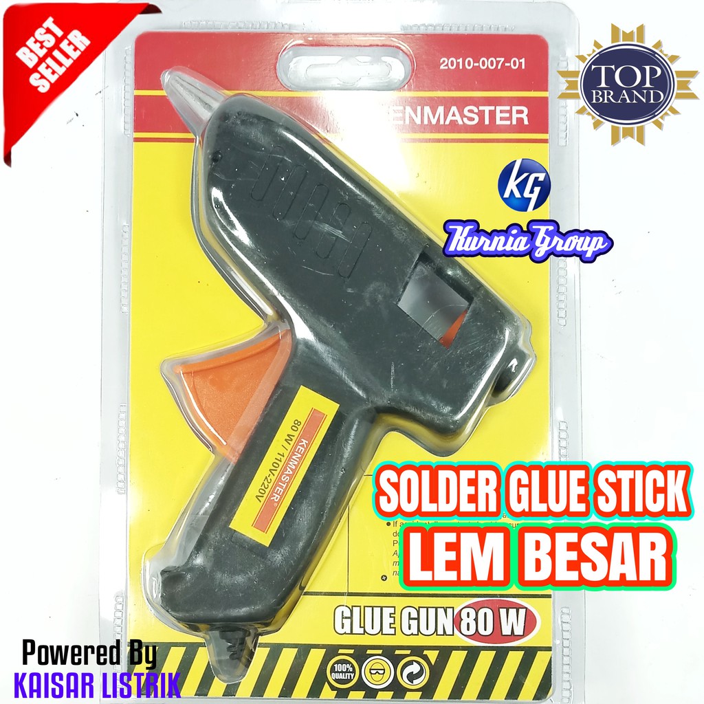 Glue Gun 80 Watt KENMASTER Lem Tembak Besar Hot Gun Solder Lim Glue Stik 80w Berkualitas Best Produc