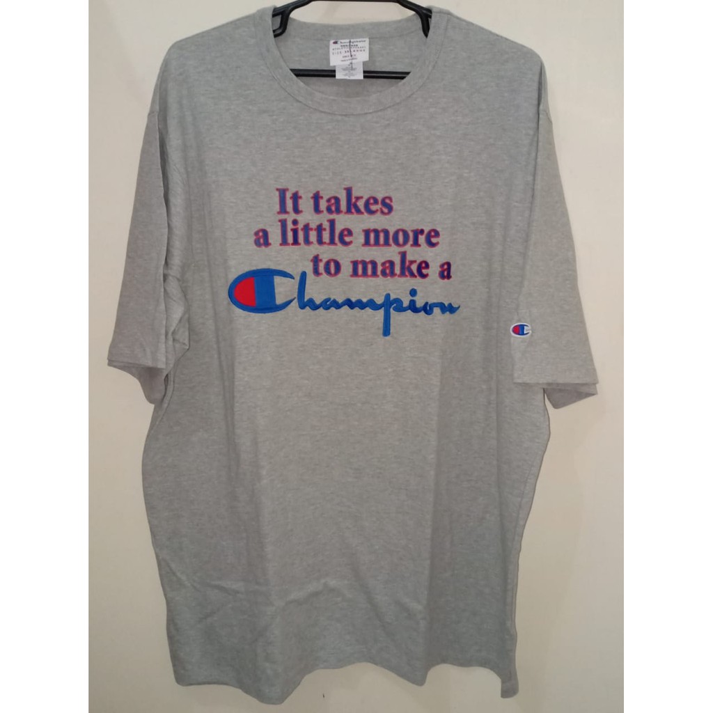 T Shirt Kaos  Champion  Ukuran Jumbo 2XL 3XL Europe 