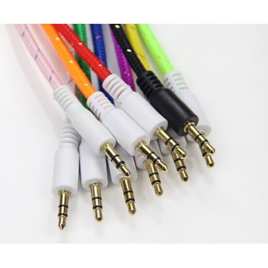 Aux Cabel Cable Kabel aux to aux 1m 1 meter Tali sepatu  Jack 3.5MM audio 1 in 1 hp speaker portable