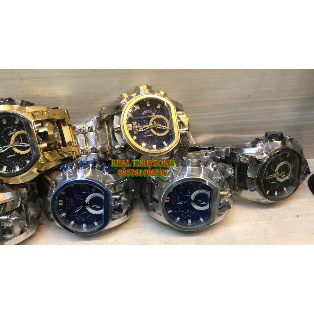 Jam Tangan Grosir Invicta Bold Zeus Silver Stainless Big Watch Gold Garansi 1th