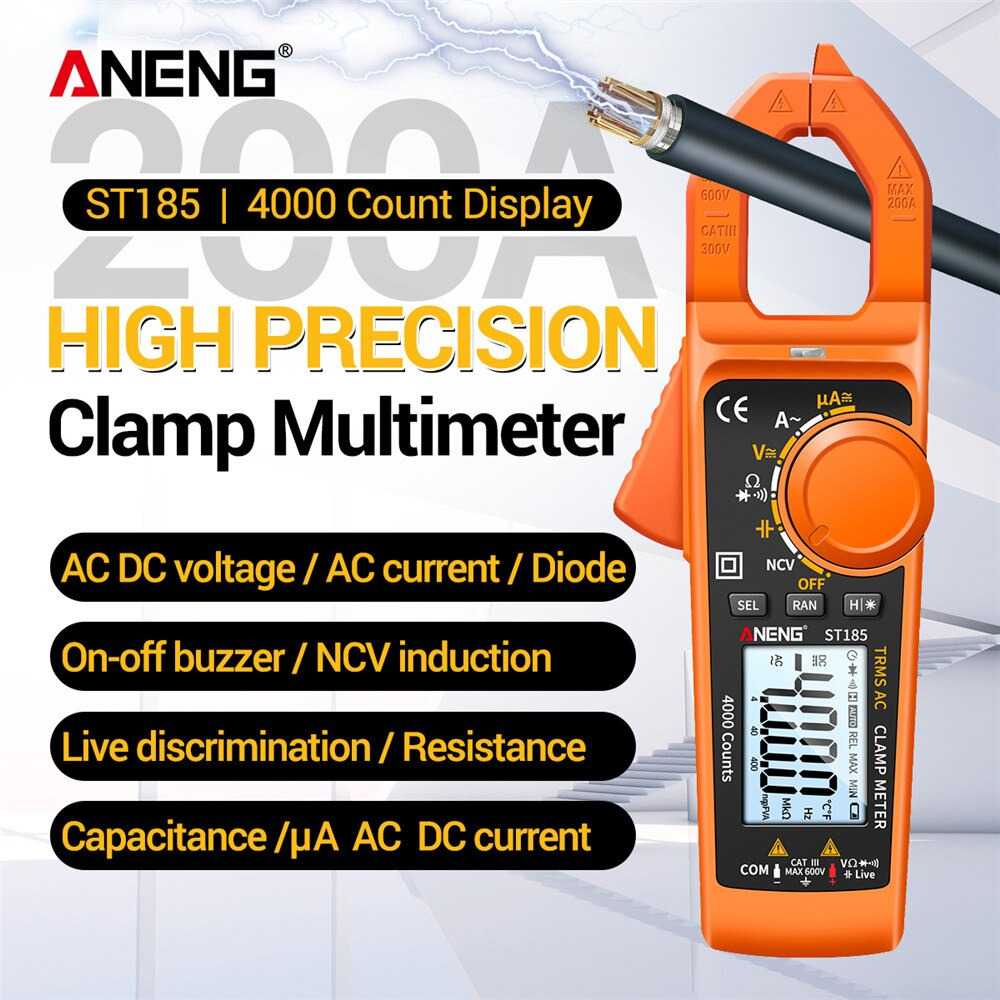 IDN TESTER - ANENG Digital Multimeter Voltage Tester Clamp - ST185