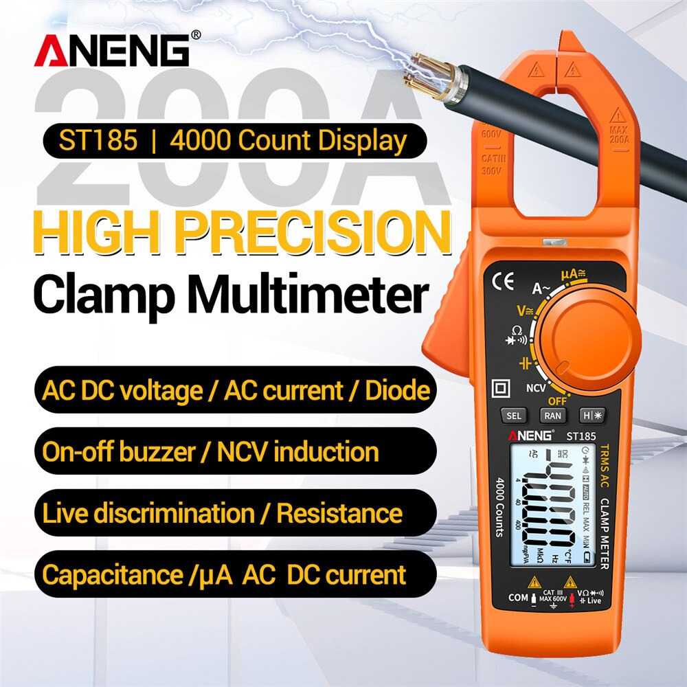 ANENG Digital Multimeter Voltage Tester Clamp - ST185 ( Mughnii )