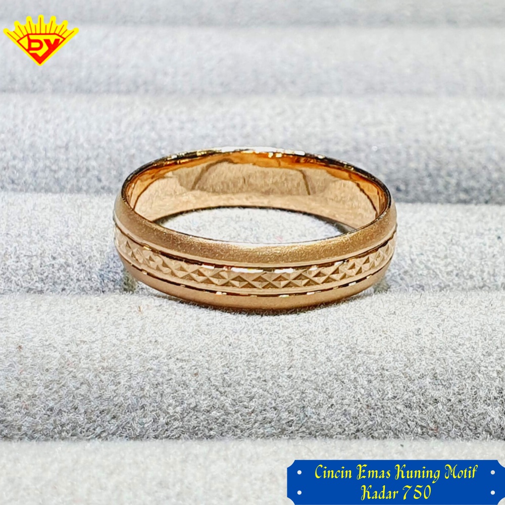 Cincin Emas Motif Kadar Emas 750