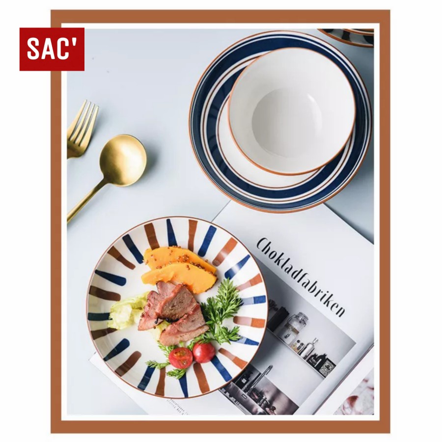 TATSU Japanese Style Dinner Plate Piring Makan Ala Jepang Keramik-5
