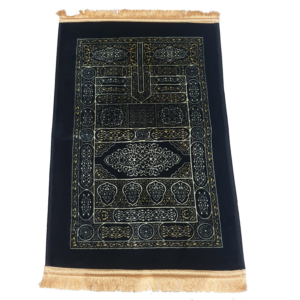 Sajadah Busa Hitam Kiswa Sajadah Imam Besar 70 x 110