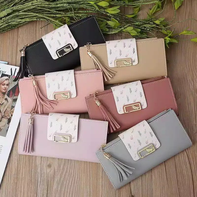 Charyatink - Dompet Kartu Pouch Wanita Terbaru Murah Simple Kekinian Panjang Wanita Korea