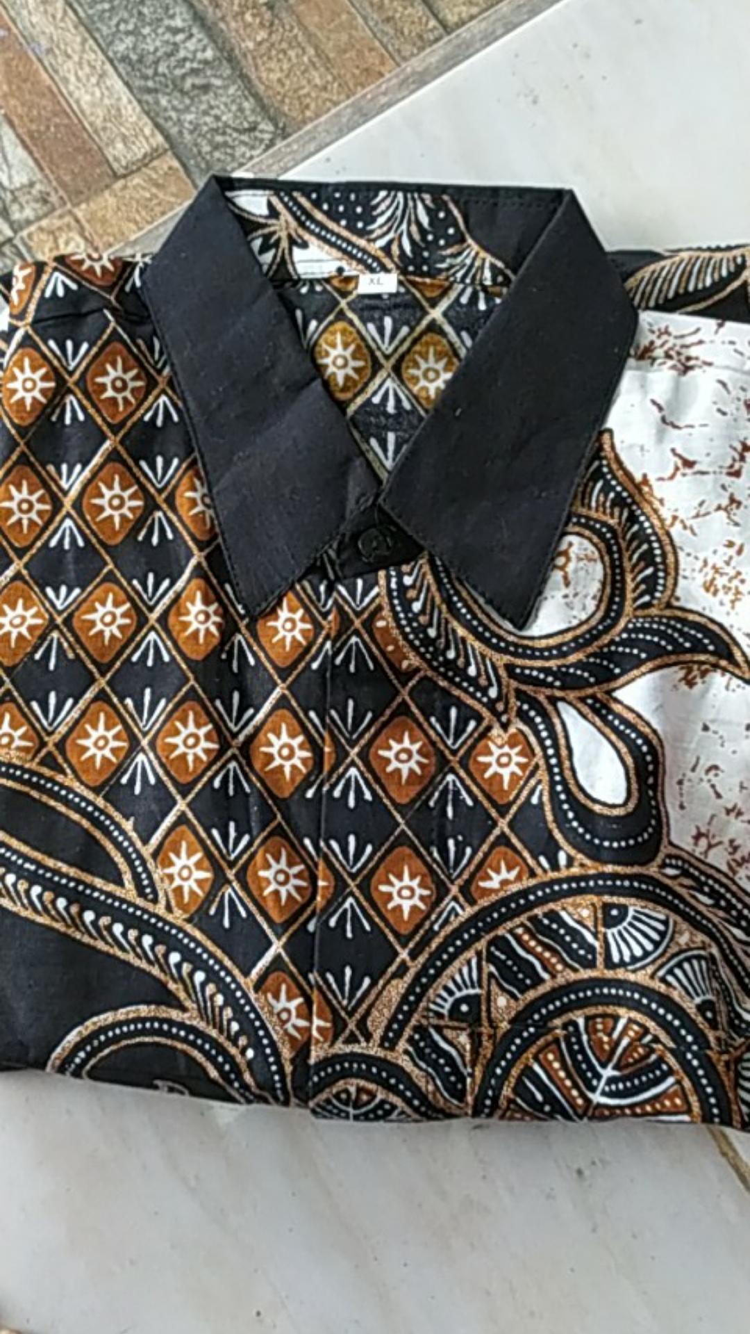 Bswart Batik Hrb026 Kenongo Hem Pendek Padi Pekalongan M L Xl Batik Pria Murah Modern Grosir