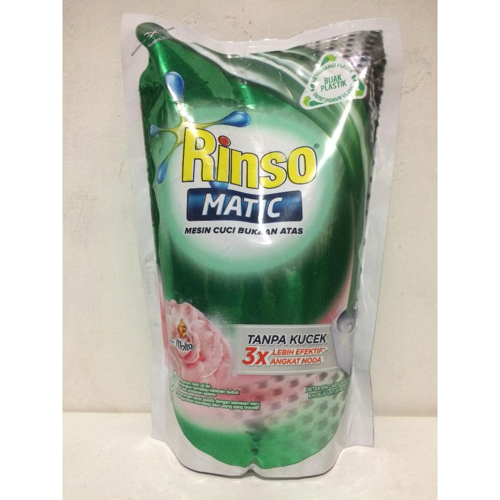 Rinso Matic Deterjen Cair Mesin Cuci Bukaan Atas 800ml Top Load 800 ml (Hijau)