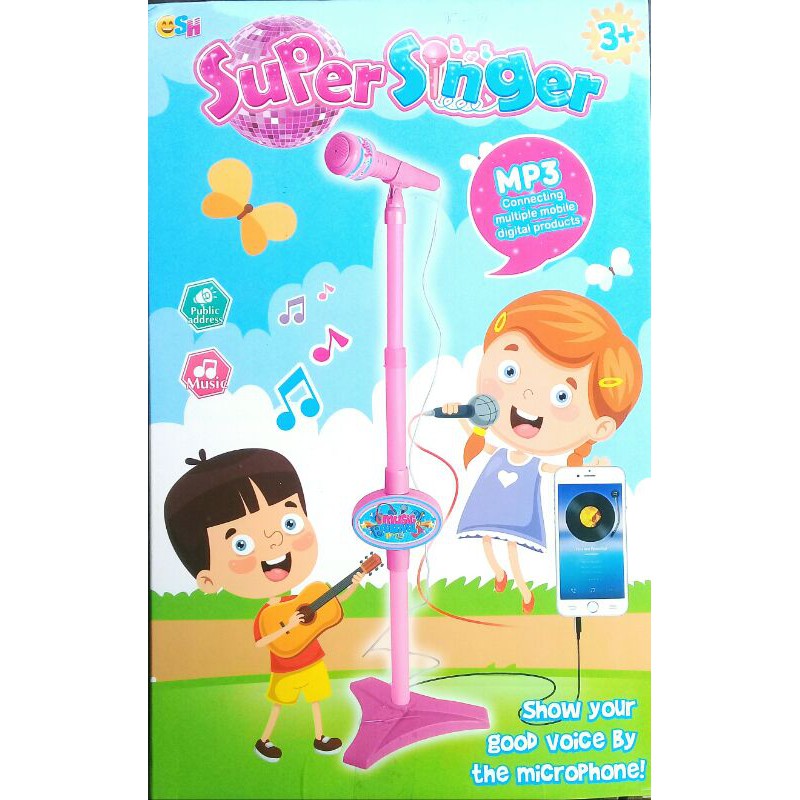 Mainan Musik Anak Stand Microphone Karoeke MP3