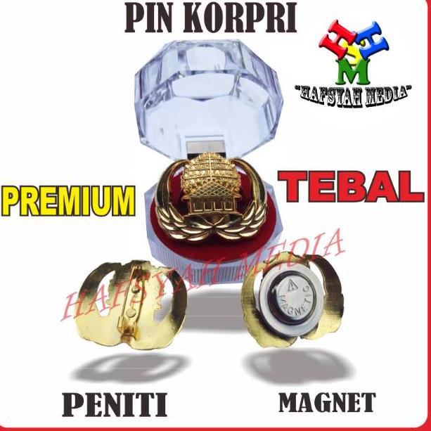 

(U2T7) PIN KORPRI PREMIUM NAME TAG KUNINGAN //Trend@ready