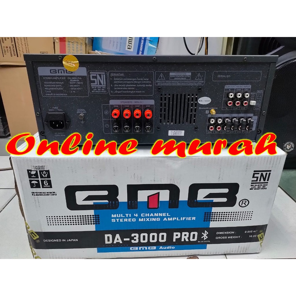 ampli bmb da 3000pro bt da3000 pro bt da 3000 pro blutooth garansi 3tahun