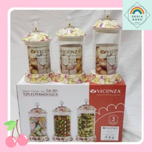 Toples permen kaca set GA301 Vicenza