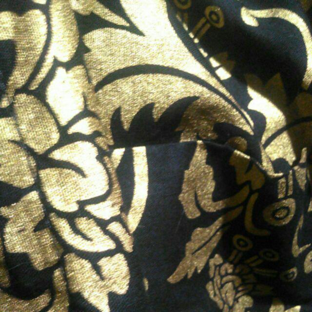Couple Gamis Busui Batik Full Prada Gold