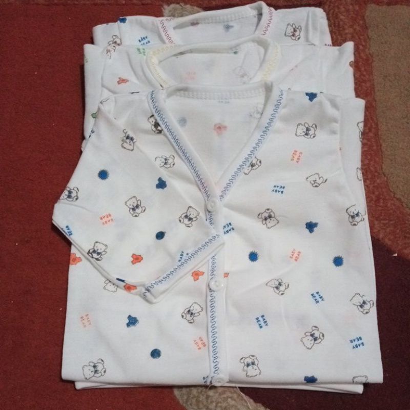 3Pc Baju Bayi Lengan Panjang Meyga Ukuran Newborn SNI