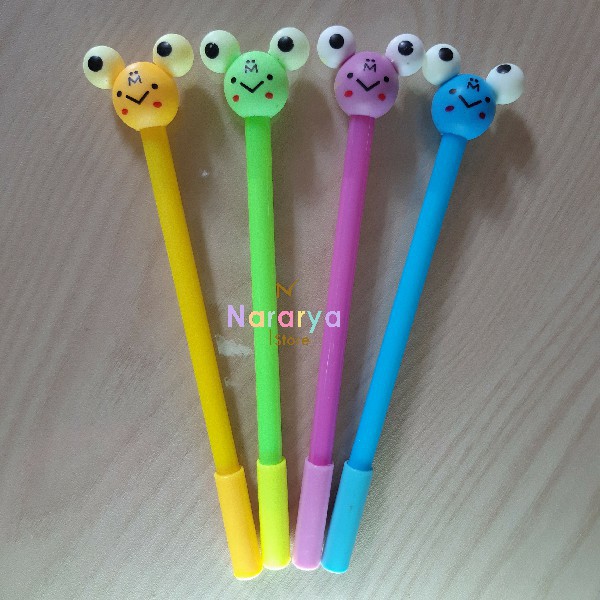 

2x Gel Pen Kodok Keropi / Gel Pen Karakter / Gel Pen Lucu / Pulpen Lucu / Alat Tulis Sekolah