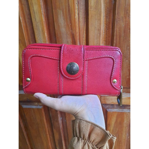 DOMPET SOPHIE MARTIN MERAH MARUN PRELOVED LIKE NEW