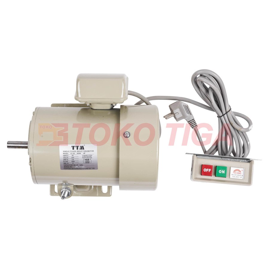 Dinamo Mesin Jahit Industrial 400 Watt 1/2HP 4P TTM (Induction Motor)