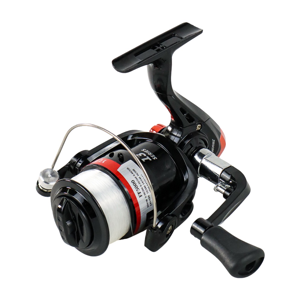 YUMOSHI FF5000 Reel Pancing Spinning 13 Ball Bearing 5.2:1 - Black/Red