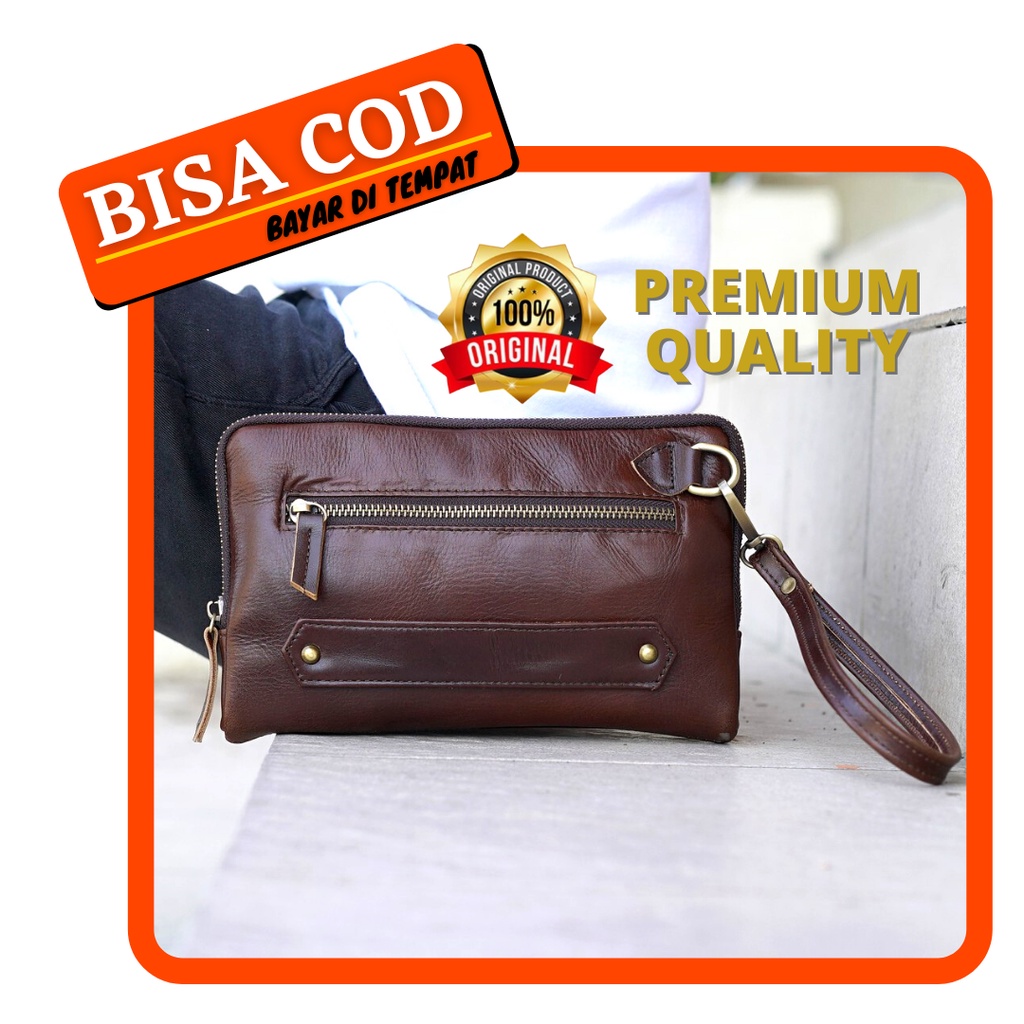 Tas Dompet Panjang Pria Wanita Kulit Original Import Premium Branded Terbaru Kekinian Asli Ori Impor