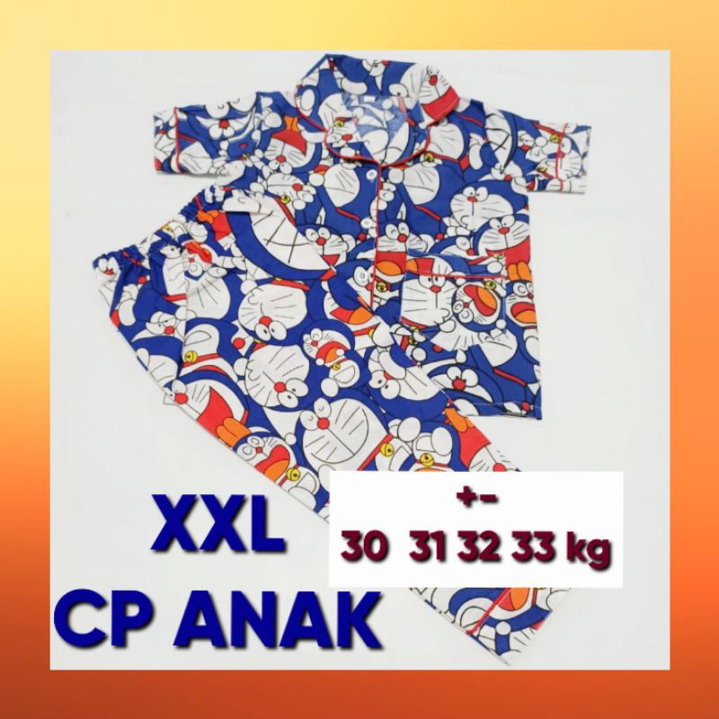 baju tidur anak setelan celana panjang lengan pendek piyama set couple motif katun jepang karakter