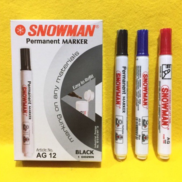 

Spidol Permanen Marker Snowman AG-12 Murah [INSHOP]